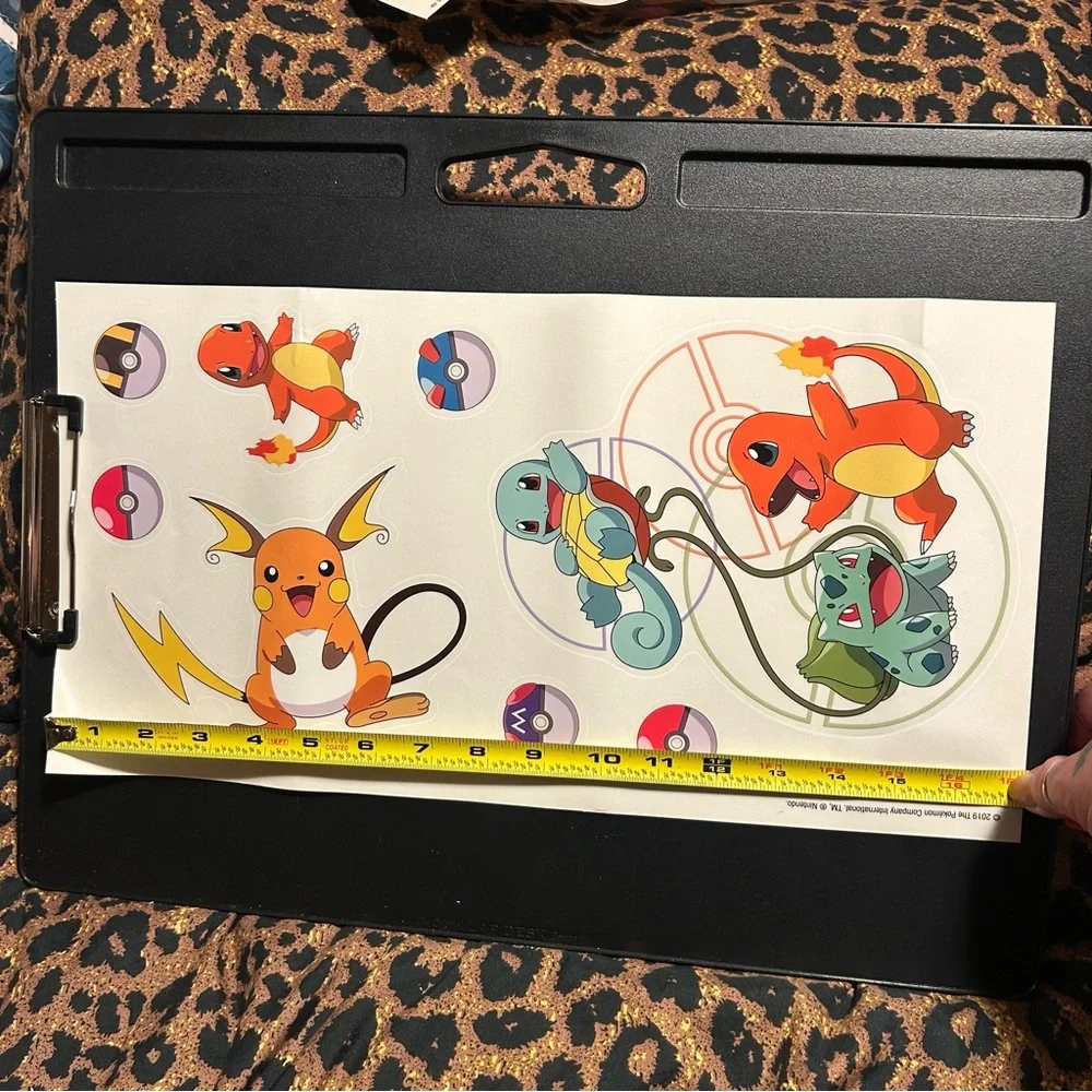 Pokemon peel & stick wall decal 25 pieces Nintendo USA 2019 4 sheets removable